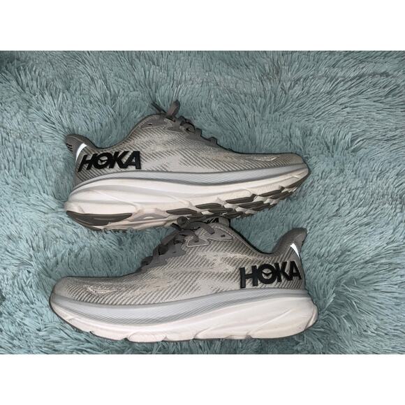 Hoka Clifton 9 Women's Size 9 Gray Running Shoes - Picture 3 of 7